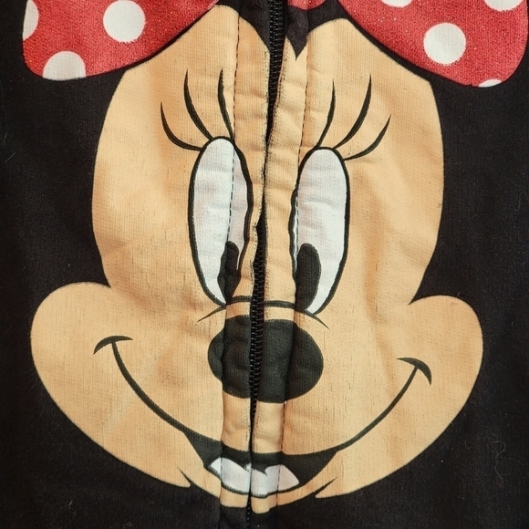 DISNEY Minnie Mouse Zip Up Hoodie Size 5/6 - Picture 3 of 5